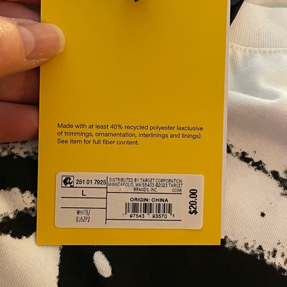 DIANE VON FURSTENBERG DVF Target Collab white Tshirt Red Lip Tee size LG cotton - Picture 12 of 16